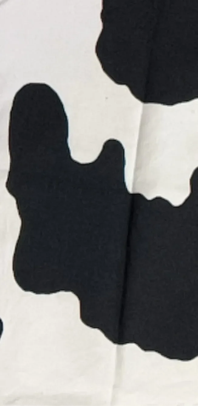 Black & White Cow Print Cotton Pillow Cover 20 in